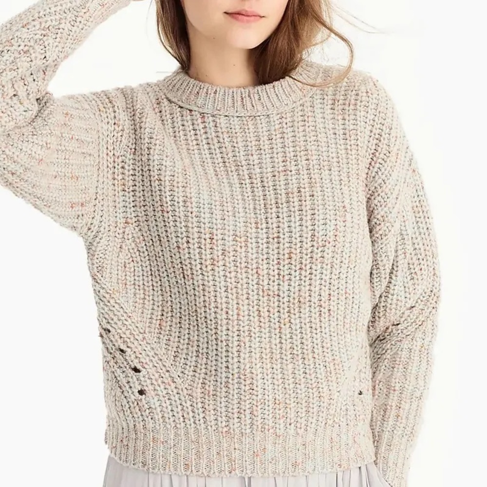 J.Crew Point Sur Chunky Ribbed Crewneck Sweater